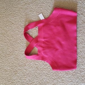 NWT House of Harlow cropped cross back top, Size L